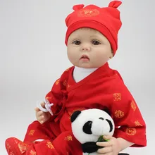 Cute Alive Baby Boy Dolls 22 Inches 50-55 cm Lifelike Silicone Reborn Baby Dolls For Kids Toys Newborn Babies With Baby Clothes