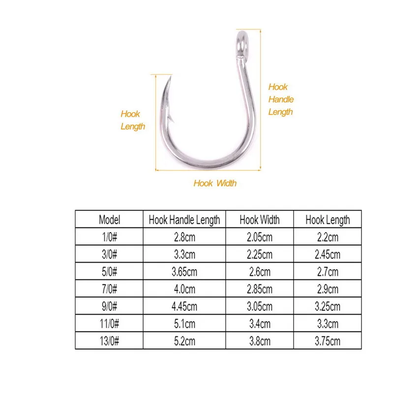 100 шт. рыболовный крючок для соленой воды, Вибрационный крючок 1/0#-13/0# Модель рыболовного крючка из нержавеющей стали, Сделано в Тайване, рыболовные крючки, крючки для ловли карпа