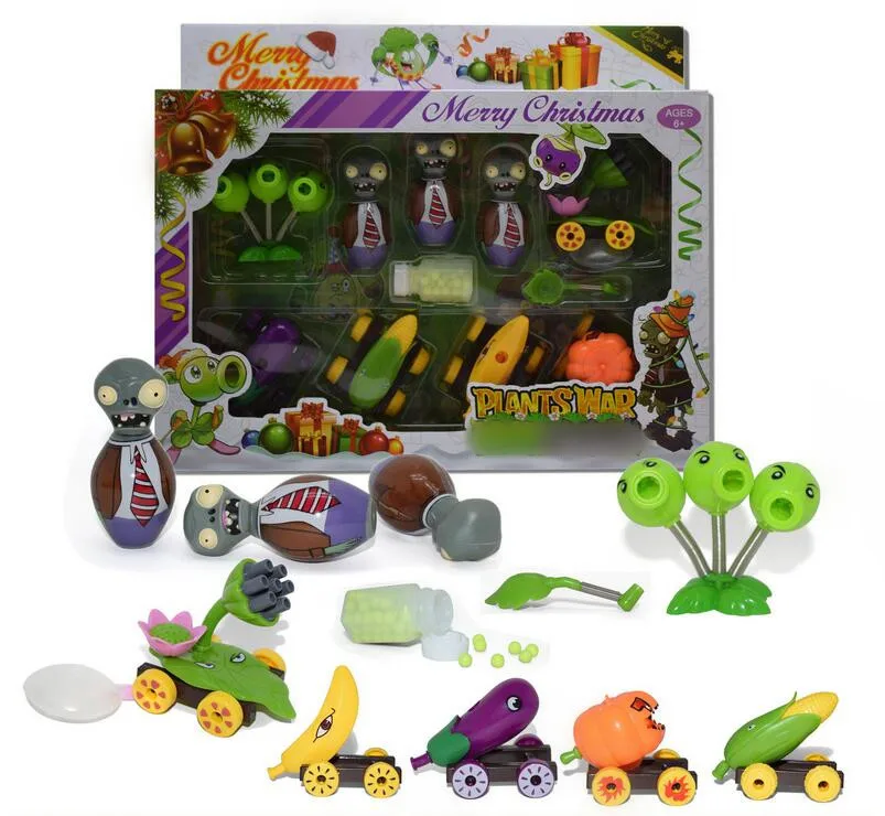 

2019 New PVZ plants vs zombies struck game Action anime figurine Model decorations Toy Blocks gift Toy Kids pea sunflower Melon