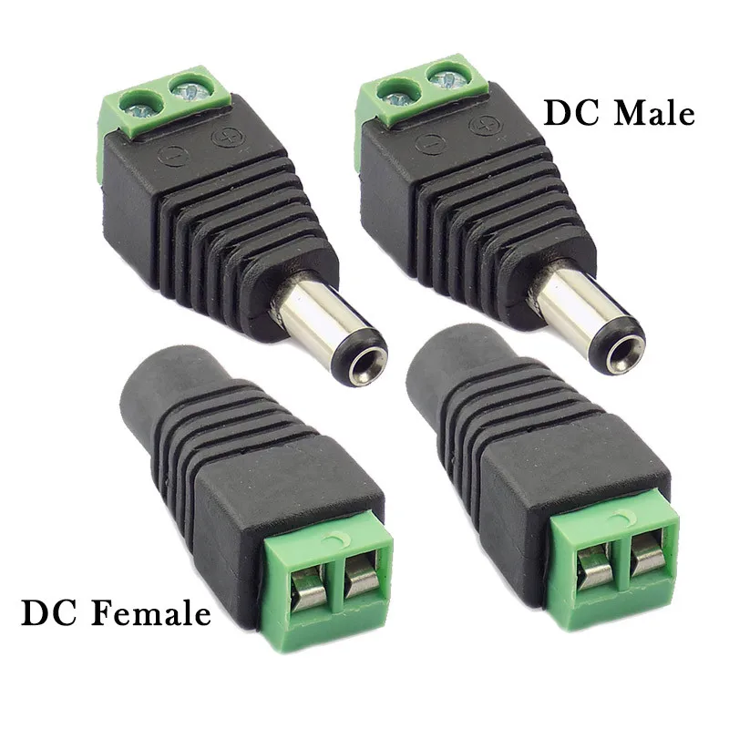 20PCS Male+Female 2.1x5.5mm 12V DC Power Plug Jack Adapter Connector for CCTV YL 