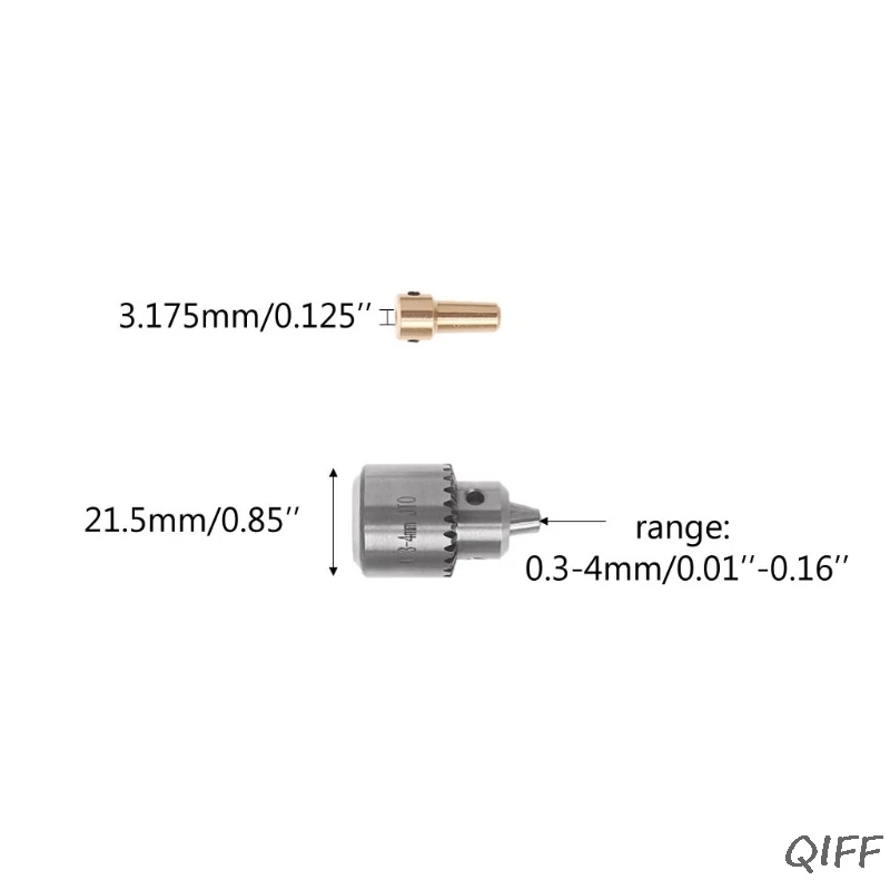 4x микро мотор Сверлильный Патрон Зажим 0,3-4 мм с ключом 3,17 мм вал Шатун Mar28