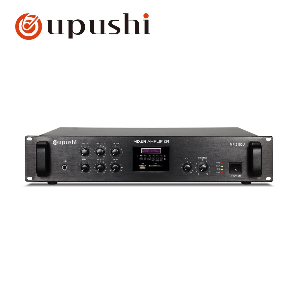 Oupushi bluetooth Pa amplifier home audio amp support remote control USb SD card FM for home surround sound system