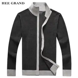Hee Grand/Для мужчин свитер для повседневной носки 2018 Новое поступление воротник весь хлопок Материал Стандартный Демисезонный кардиган M-3XL