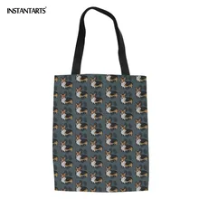 INSTANTARTS женские сумки для покупок Экологичная переработка складной Топ-ручка сумка Multi Функция Хранение парусина сумки для женщин