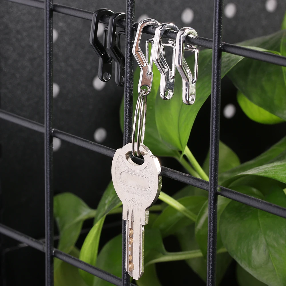 Description Picture 4 of item4/8PCs Mini Aluminium Alloy Hang Buckle Survival Camping Keyring D Carabiner Key Chain Clip Spring Clips Outdoor Hook Tools