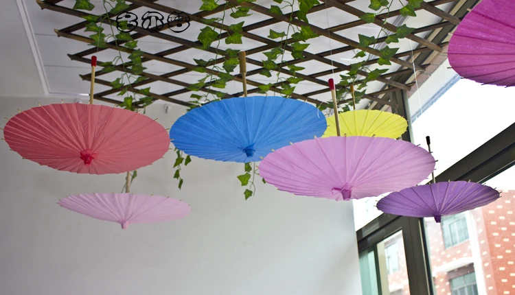 Китайский бумажный зонтик традиционный танцевальный Цветной Зонтик Открытый Свадебные вечерние украшения Декор для Дня благодарения для дома