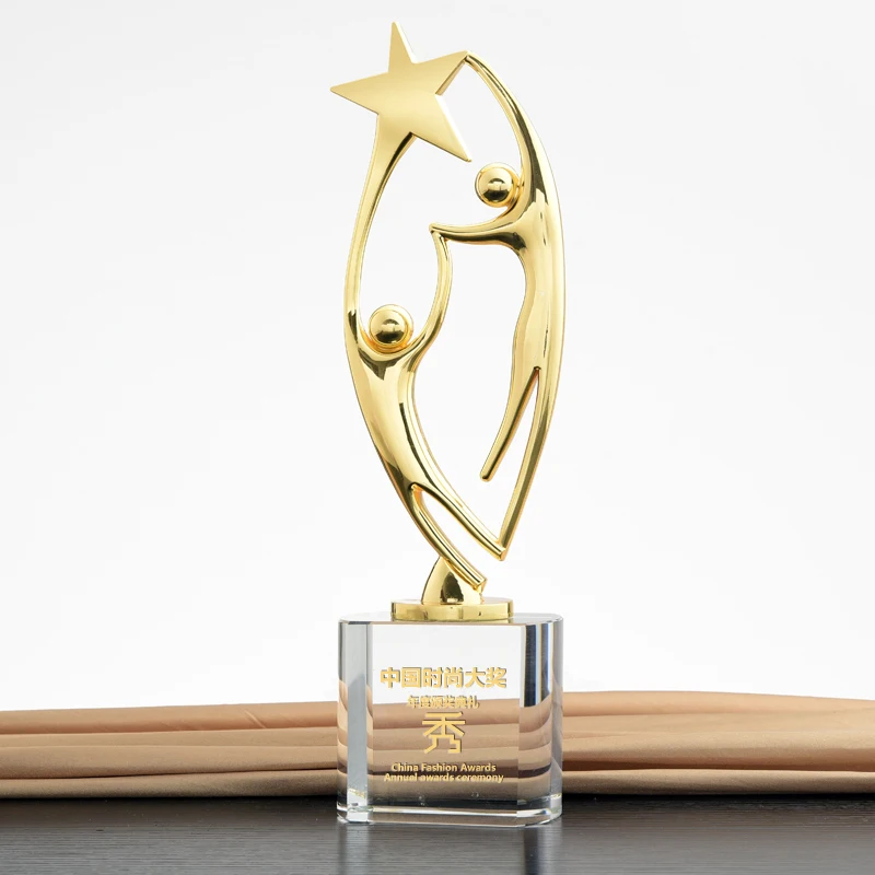 Set of 3 Gold & Green Trophy Cup Multi Sport award dance award FREE Engraving 