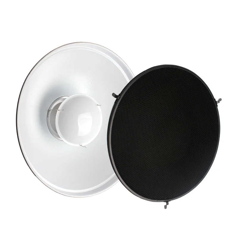

Godox Beauty Dish Reflector Inside white 55cm for Bowens mount Honeycomb Grid Cover for Godox Speedlite Flash Ligh