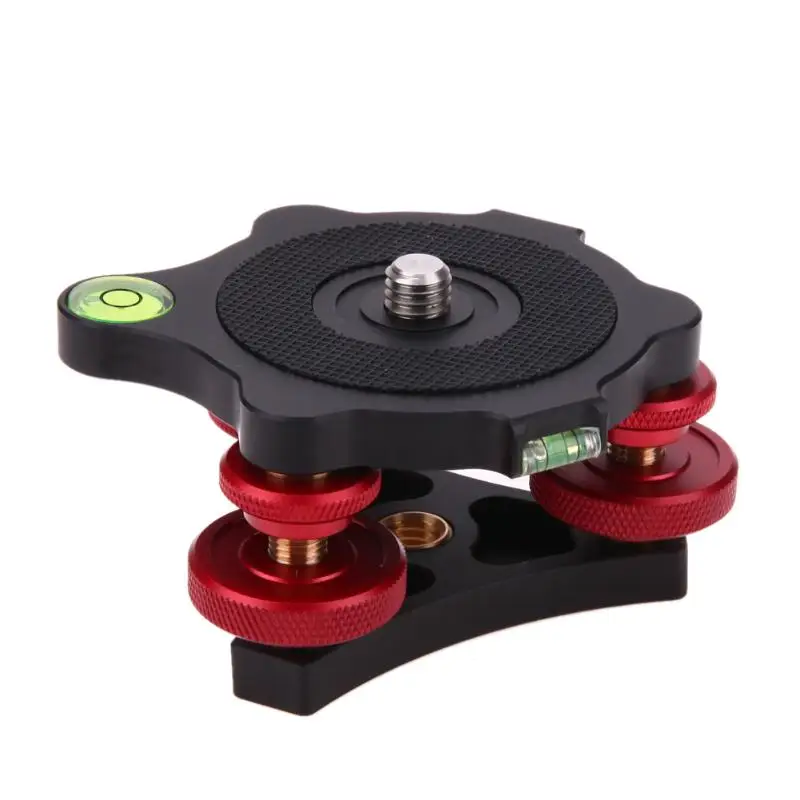 

Vanpower Tripod Head Plate Leveler Leveling Base, Three Adjustment Dials with 3/8" Tripod Fitting for Camera
