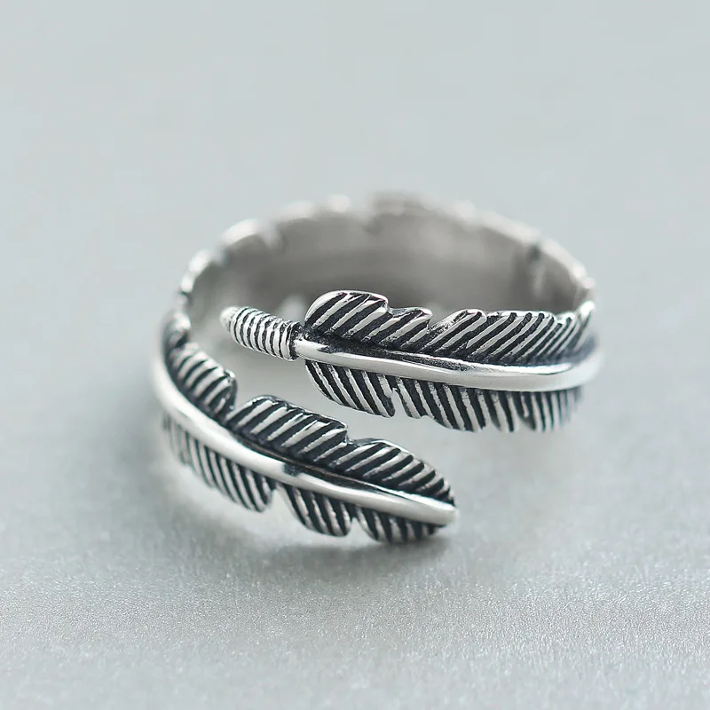 

LISTE&LUKE 1pc Newest Design Top Quality Unisex 316L Stainless Steel Fashion Jewelry Feather Ring