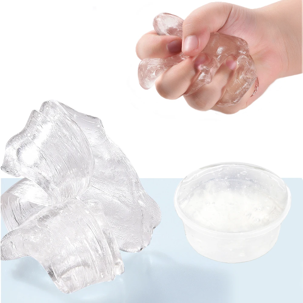 

2019 Transparent Slime Toys Crystal Glue for Fluffy Putty Cloud Slime Plasticine Clay Light Polymer Kids Antistress Toy Supplies
