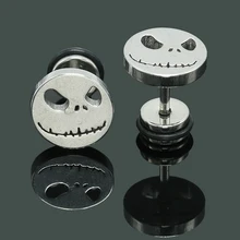 1 Пара Хирургическая сталь кошмар пирсинг в стиле панк серьги женские мужские серьги модные серьги-гвоздики