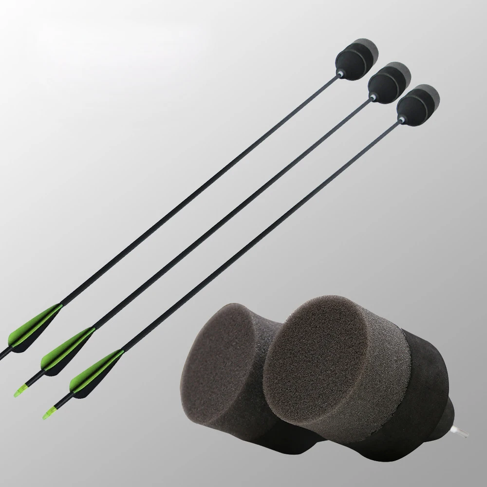 

Safety Archery Arrows For CS Game Play Fiberglass Shaft Replaceable Sponge Arrowheads Funny Shooting Hunting CS