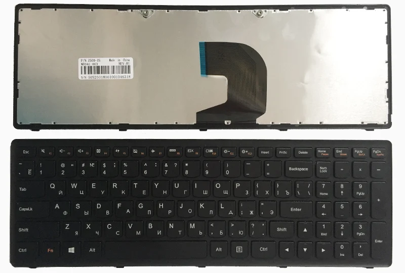 Новая русская клавиатура для lenovo Ideapad Z500 Z500A Z500 Z500G P500 black RU Клавиатура для ноутбука без подсветки с рамкой