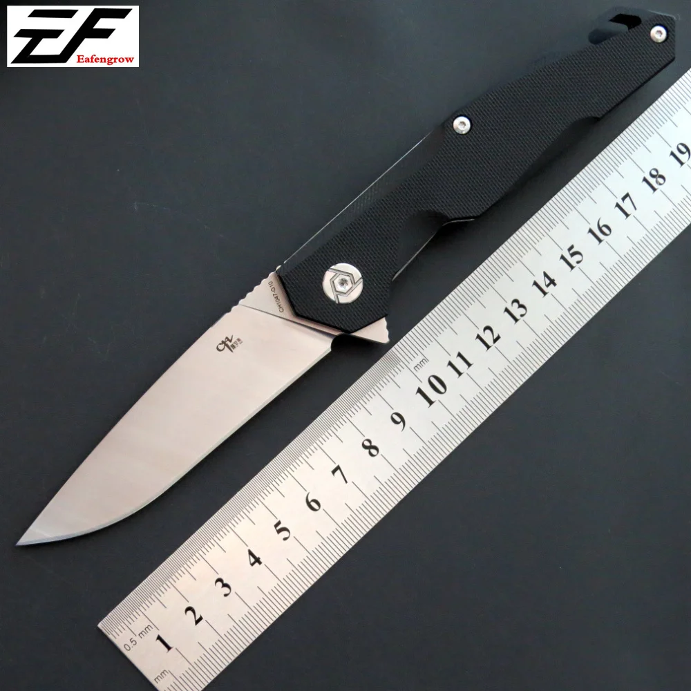 

New arrive CH1047 G10 folding knife D2 blade ball bearing G10 steel handle outdoor survival hunting camping fruit knife EDC tool