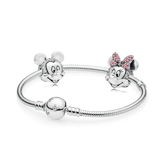 

SIEMTO 100% 925 Sterling Silver RAU0542 New Cartoon Fairy Tale Safety Clip Bracelet Set Suitable for Winter Women Jewelry