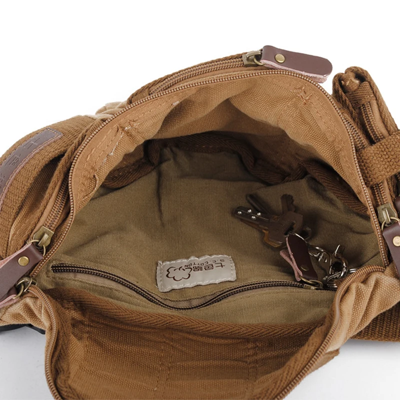 Новая мужская холщовая кожаная поясная сумка с карманом на ремне, дорожная сумка на плечо, нагрудная сумка для мужчин