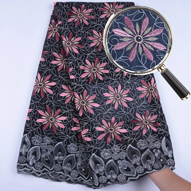 Cotton Lace Fabric High Quality Swiss In Switzerland African With Stones For Wedding Party Dresses A1563 | Дом и сад