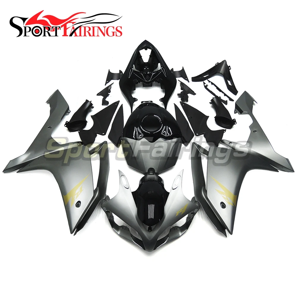 

Fairings For Yamaha YZF 1000 R1 07 08 2007 2008 Injection ABS Motorcycle Fairing Kit Cowlings Body Kit Grey Gold Decals Carene