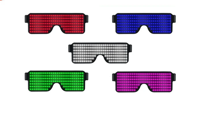 Светодиодный дисплей цветной зарядки солнцезащитные очки для мужчин и женщин Модные Оттенки UV400 Винтажные Очки 47983