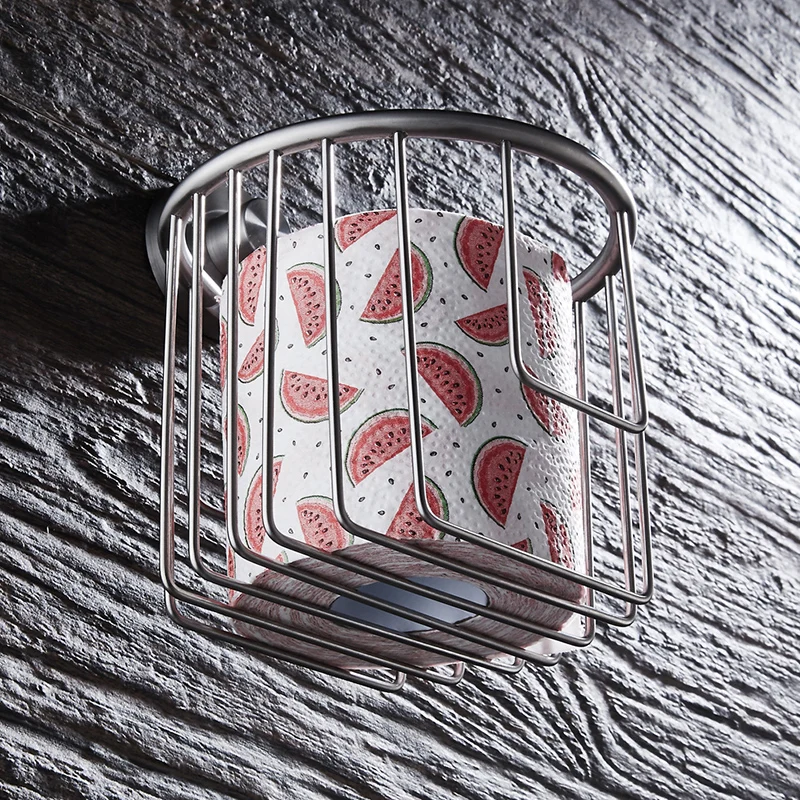 Toilet Paper Holder Creative Stainless Steel Paper Towel Holder Rack Wall Mounted Bathroom Roll Paper Holder Tissue Storage Rack Toilet Paper Holder Creative Stainless Steel Paper Towel Holder Rack Wall Mounted Bathroom Roll Paper Holder Tissue Storage Rack