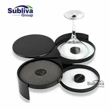 Полезные бар Стекло 3-х уровневая соль сахар коктейль Маргарита Риммер для бармен Барные инструменты