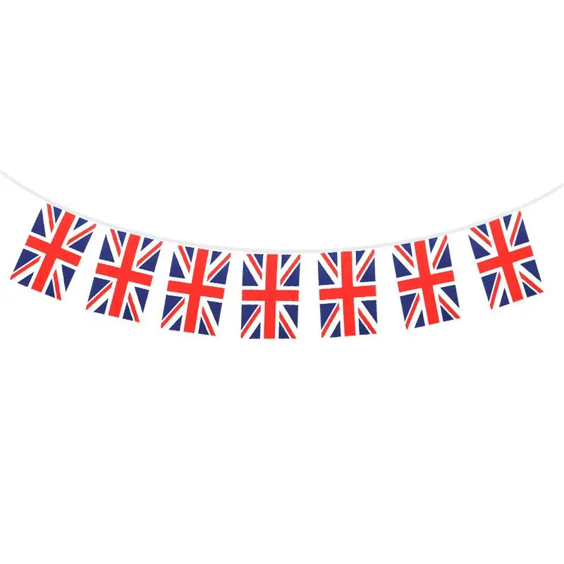 BESTOYARD 8.5 Meters Union Jack Flag Banners String 32 United Kingdom UK British Union Flag Bunting Banner Garlands D30