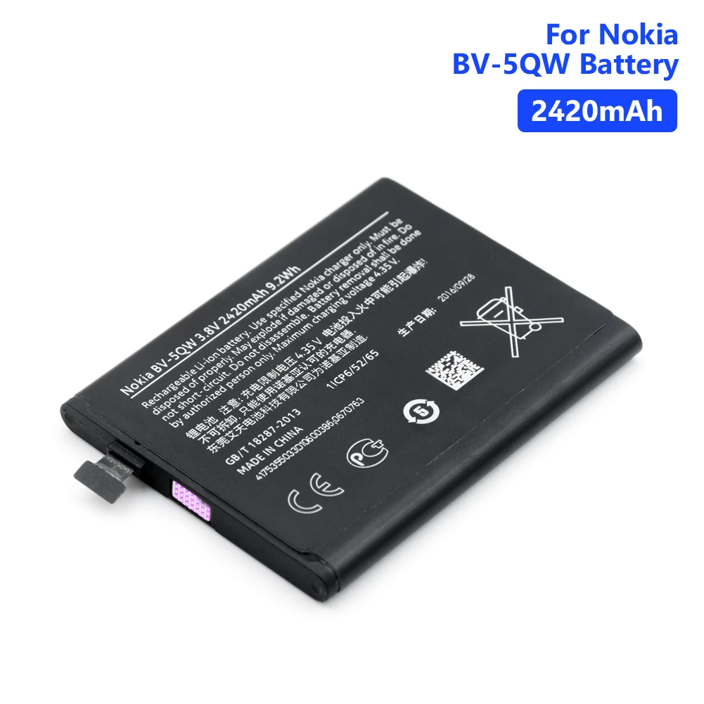 Высокое качество 3,8 V 2420 мА/ч, литий ионный Батарея BV-5QW BV5QW BV 5QW чехол с подставкой и отделениями для карт для Nokia Lumia 930 929 929+ RM927 мобильный смартфон