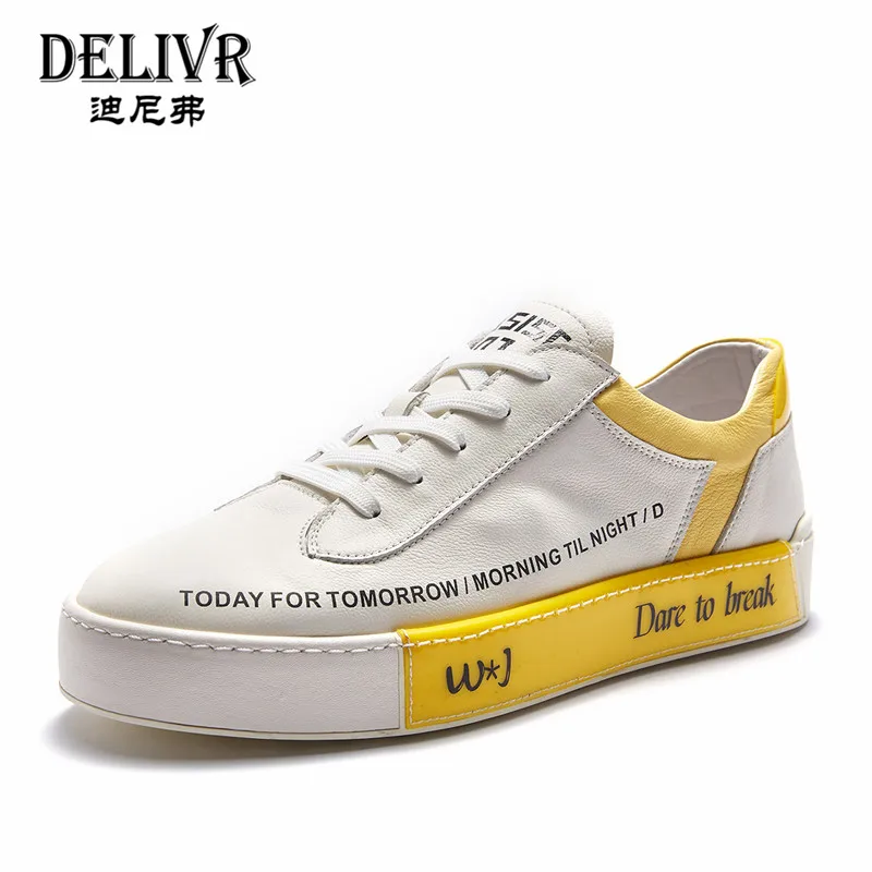 

Delivr Casual Mens Shoes Genuine Leather 2019 Fashion Breathable Outdoor Shoes Men Sneakers Mans Shoes Men's Leather Shoes