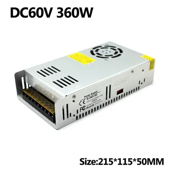 

Single Output Switch Power Supply DC 60V 360w Input AC110v-220v to Output DC60V Power Source For CNC stepper motor Lighting