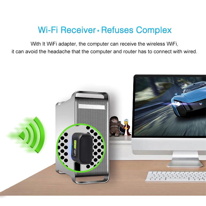 USB Wifi адаптер 600 Мбит/с беспроводной ключ 2 4G 5G Двухдиапазонная сетевая карта