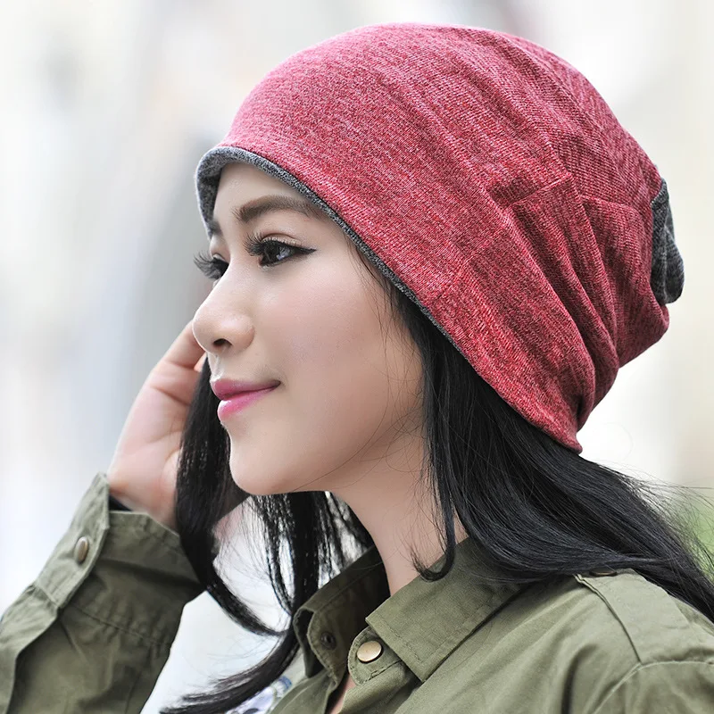 Повседневная Двусторонняя одежда Skullies Beanies мужской женский хвостик мужские