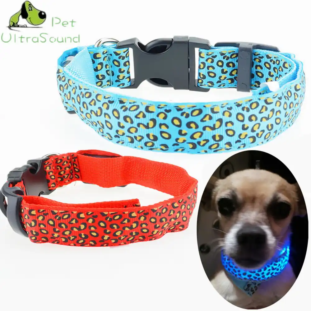 LED Dog Collar Pendant Tag Flashing Pet Puppy Luminous Night Safety Light Lamp