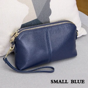 Сумки-клатчи из натуральной кожи, роскошные сумки, модные сумки через плечо для женщин, сумки-мессенджеры, вечерние сумки-тоут, кошельки, сумки - Цвет: small blue