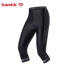 Santic Cycling Shorts 3/4 Coolmax 4D Padded Shorts Shockproof Knee Protection Reflective Mtb Shorts Road Bike Riding Santic Cycling Shorts 3/4 Coolmax 4D Padded Shorts Shockproof Knee Protection Reflective Mtb Shorts Road Bike Riding