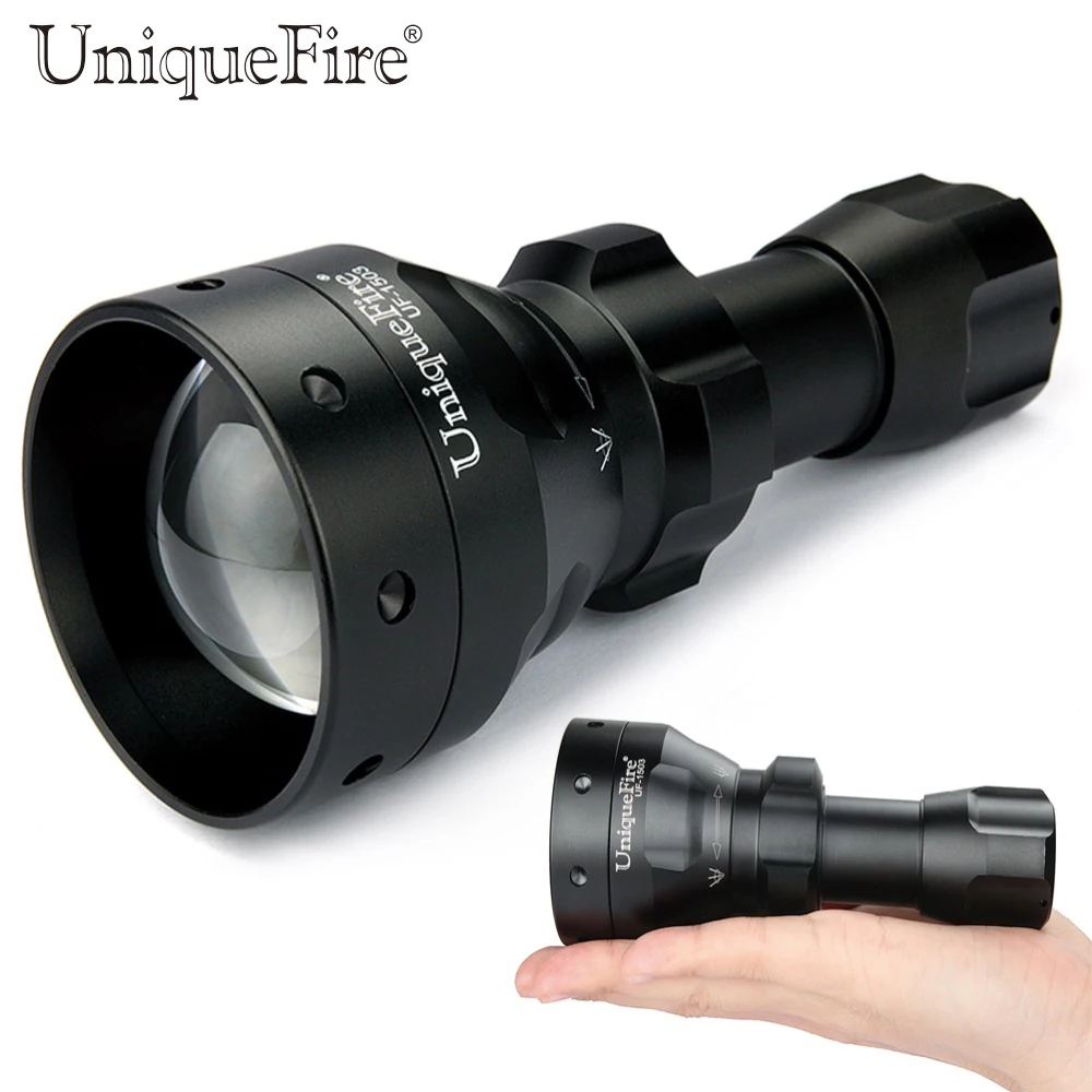 UniqueFire Flashlight 1503 IR850nm Infrared LED Light Zoomable Focus