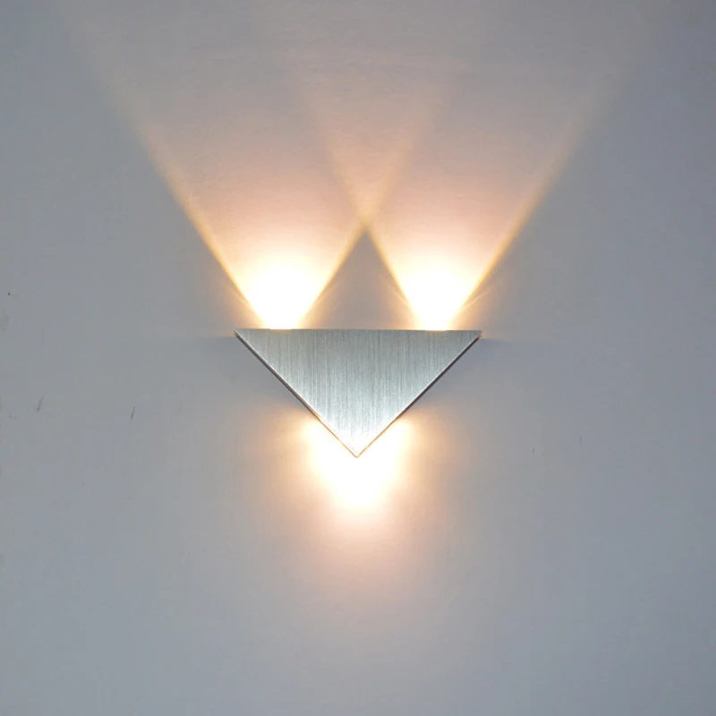 NEW The triangle lamp LED light aluminum wall lamp TV wall Lights triangle modern fashion