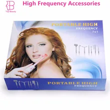 TOP BEAUTY High Frequency Electrodes 7 Pieces Wands Facial Skin Lifting Acne Removal Face Care Beauty Accessory