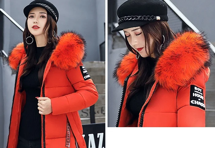 Winter Women Coat Jacket Warm High Quality Woman Jacket Winter Coat Hood Real  2017 New Winter Fashion+9 (2)