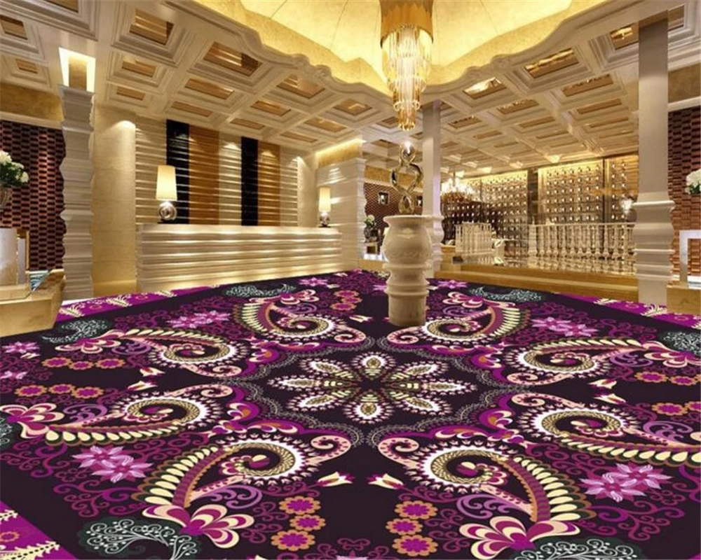 beibehang Custom fashion three-dimensional wall paper charm European personality gorgeous parquet floor ceiling 3d wallpaper