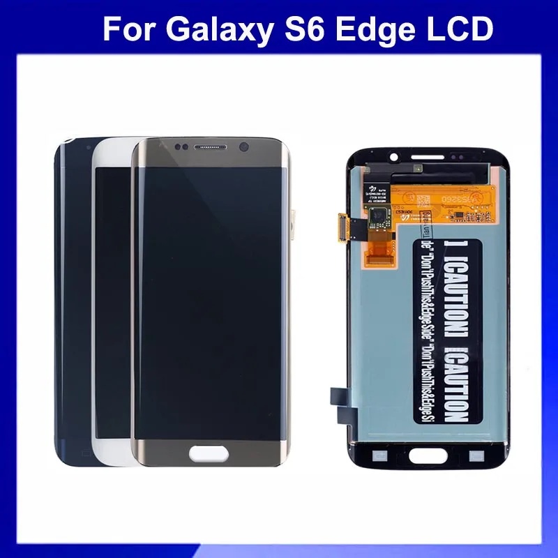 100% протестированный 5 1 ''дисплей Burn Shadow для SAMSUNG Galaxy S6 Edge LCD G925 G925I G925F сенсорный