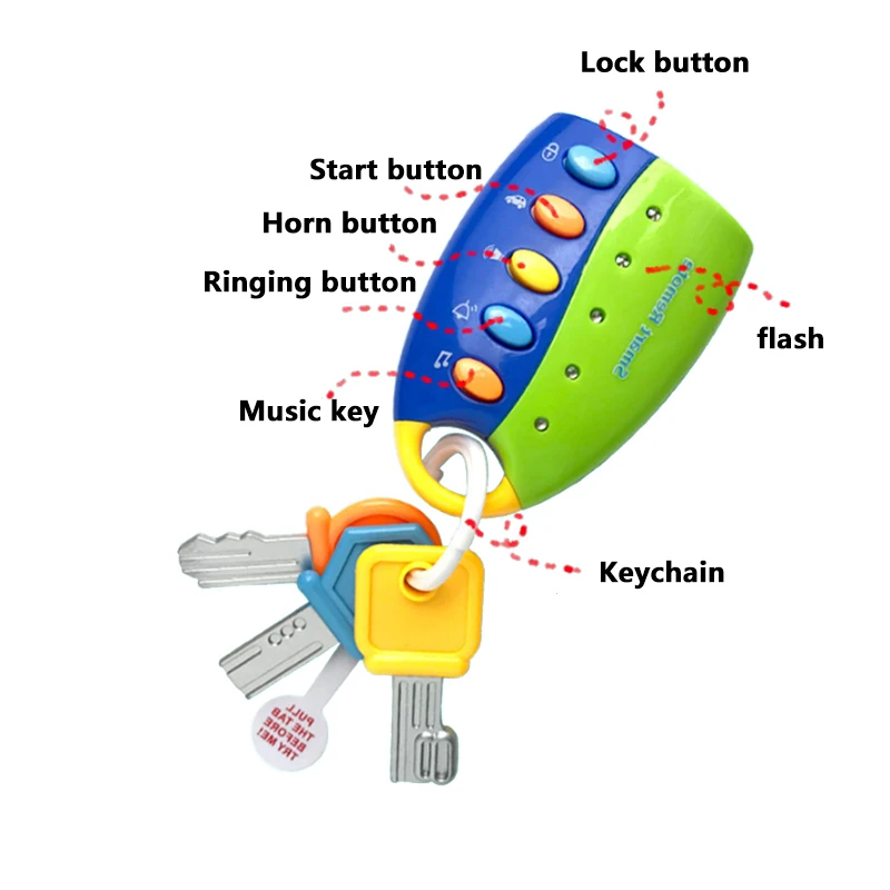 Детская музыкальная Автомобильная Блокировка Игрушка-ключ умный дистанционный автомобиль голоса Ролевые Игры развивающие игрушки Детский лабораторный набор для детей красочная вспышка