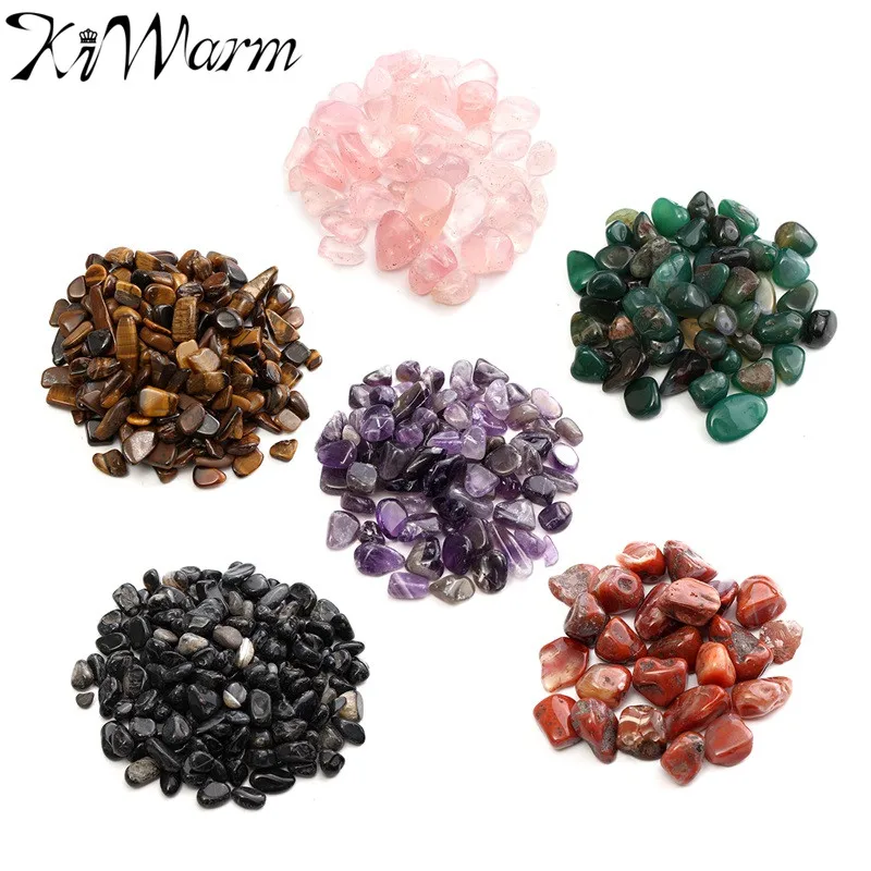 

KiWarm 100g Natural Agate Gravel Stone For DIY Jewelry Making Fish Tank Aquarium Home Office Shop Display Cabinet Decoration