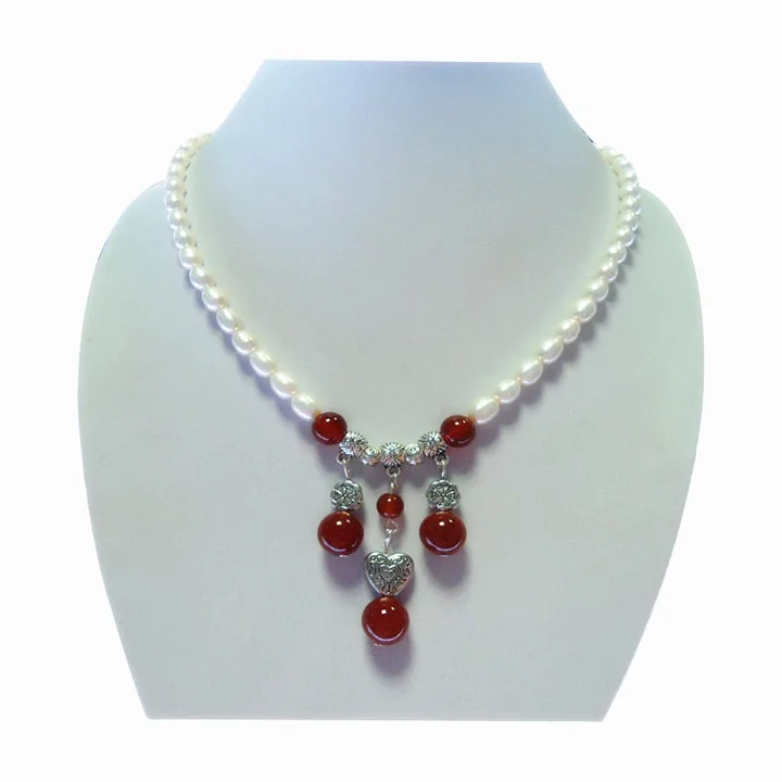 Eternal wedding Women Gift word 925 Sterling real New 5-6mm natural pearl stone necklace authentic mail national wind r | Украшения и