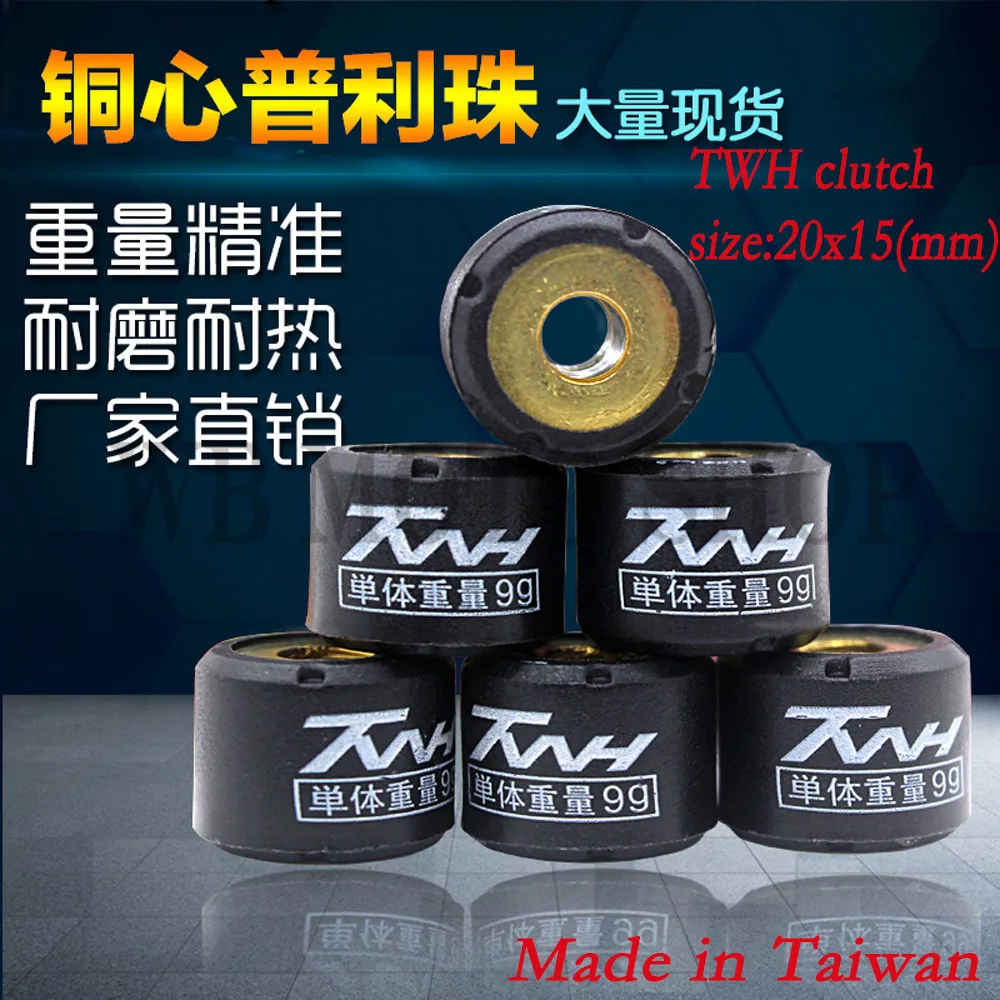 

twh performance racing variator roller set 20x15mm for Scooter Apex CH125 WH125 150 RV150 V125 ADDRESS GSR PCX size for 20*15m