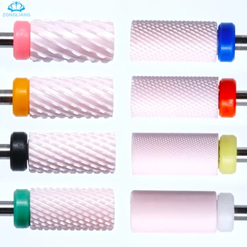 

new hot spot 6.6 mm 3 / 322.35 mm High Quality Large Barrel Ceramic Nail Drill Bit Tools Electric Manicure Cutter Nail Files