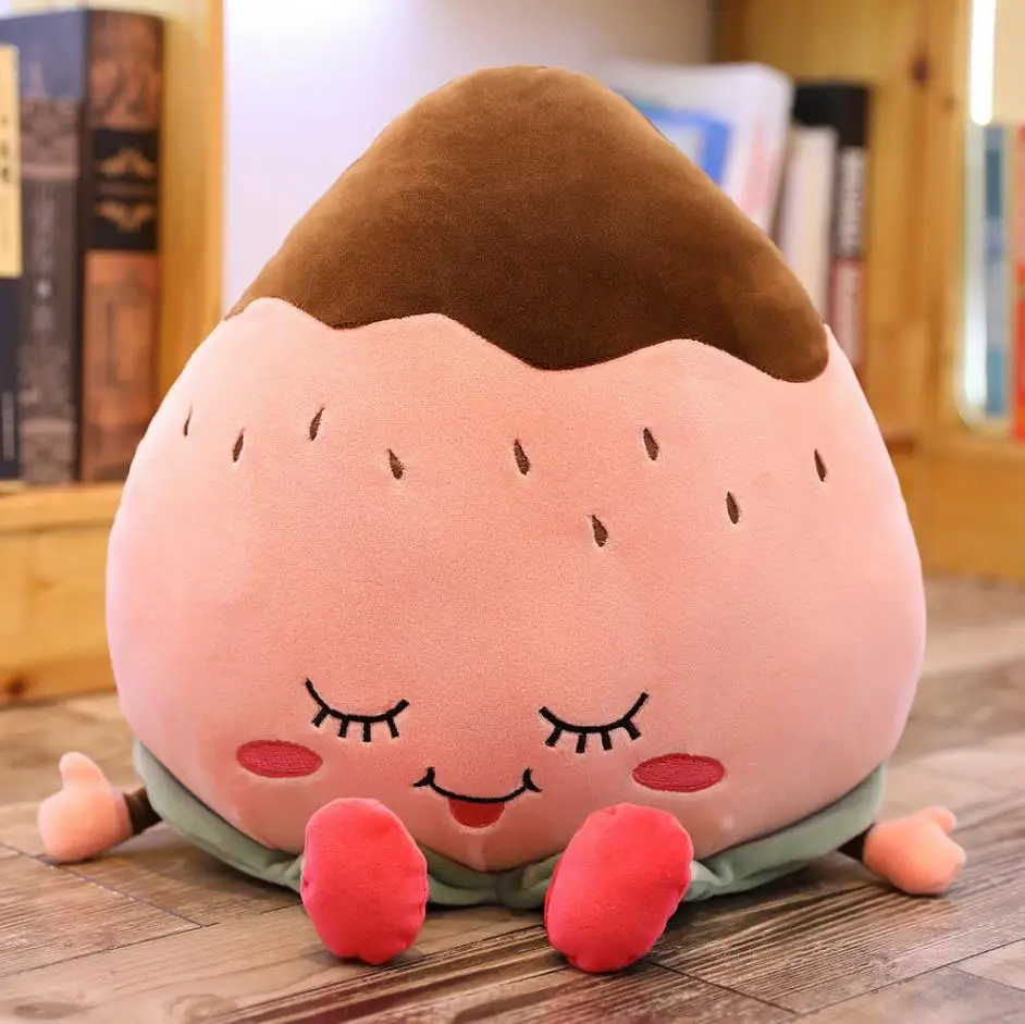 1 ед. 50/65 см kawaii фрукты подушка, плюшевая игрушка, прекрасная маленькая белая игрушка клубничный гриб арбуз морковь куклы мягкие игрушки для детей, игрушки в подарок на день рождения - Цвет: strawberry