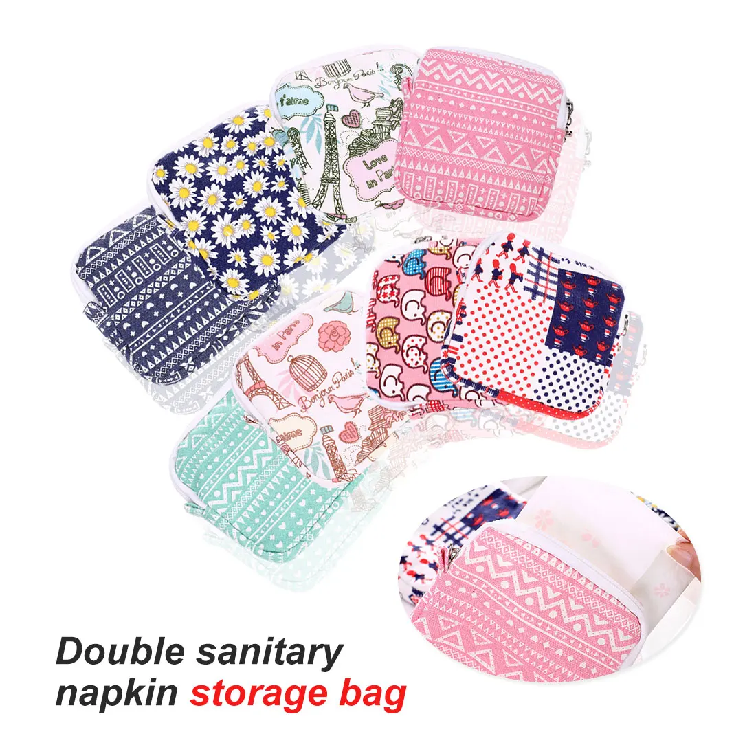 Multi-functional Wet Bag Reusable Bag for Mama Cloth Pads Menstrual Pad Sanitary Pads Bags Can Be Coin Makeup Bag Makeup Tool Multi-functional Wet Bag Reusable Bag for Mama Cloth Pads Menstrual Pad Sanitary Pads Bags Can Be Coin Makeup Bag Makeup Tool