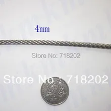 100 м в партии из нержавеющей стали 316 ТРОС 7*19 4 мм диаметр-бельевая линия/подъем/тяга