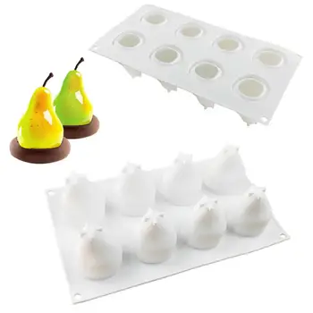 

1pcs Pear Shape Silicone Mold Cake Mold DIY 3D Fruit Mould Cupcake Cookie Soap Baking Tools